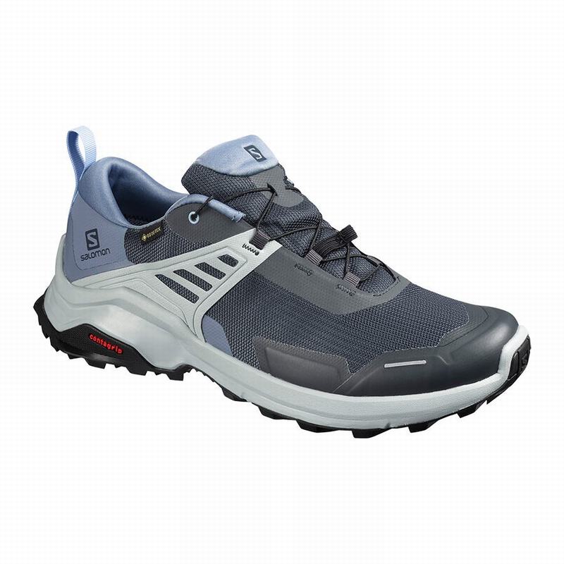 Salomon Israel X RAISE GORE-TEX - Mens Hiking Shoes - Grey/Blue (ELJV-14708)